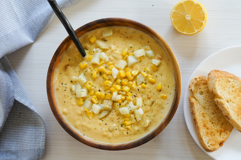 Vegan Potato Corn Chowder (Creamy + Easy!)